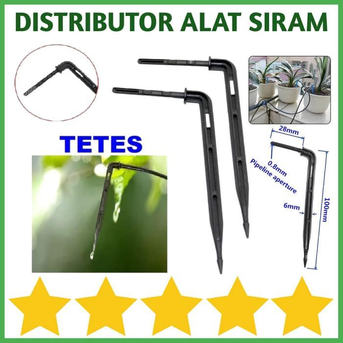 100PCS IRIGASI TETES DRIP STICK SPRINKLER FERTIGASI STICK DRIPPER BEND ARROW