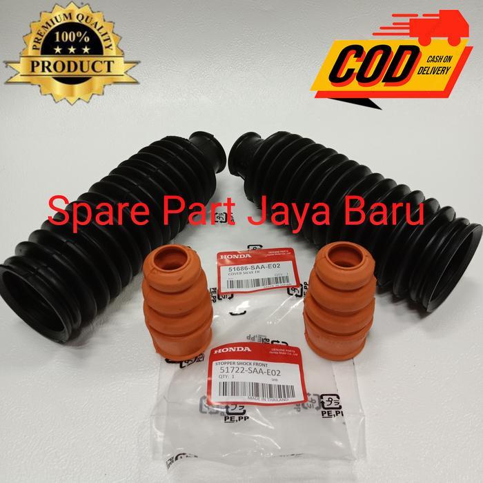 KARET BOOT SHOCK DEPAN SET+KARET STOPER DEPAN SET JAZZ GD3 2003-2008 READY