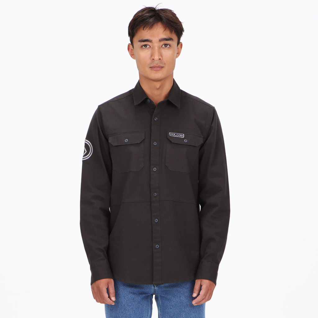 VOLCOM - MLH TUBEWAY LONG SLEEVE SHIRT STEALTH