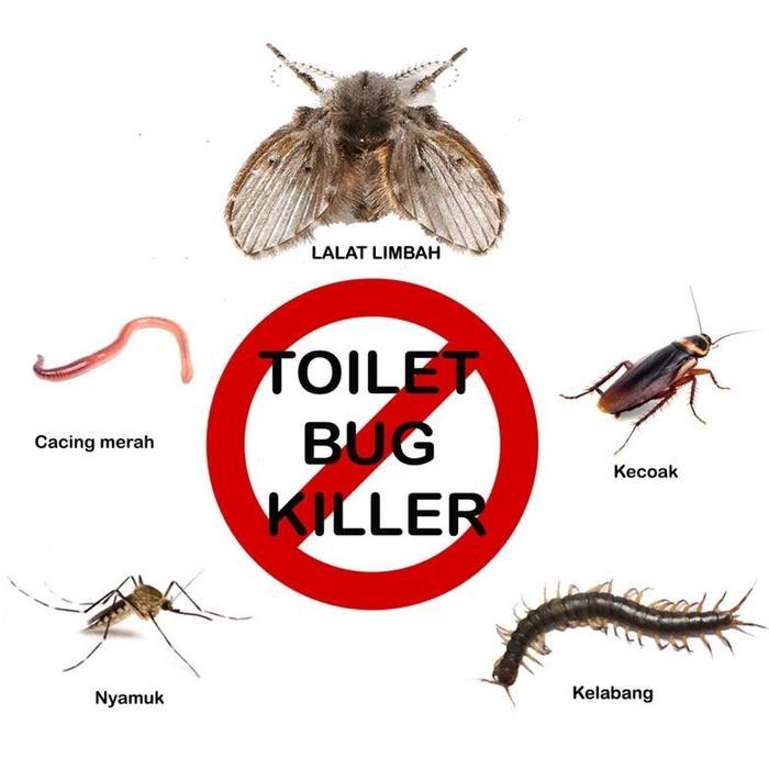 ` PEMBASMI LALAT LIMBAH DAN CACING KAMAR MANDI / TOILET BUG KILLER 1Lite