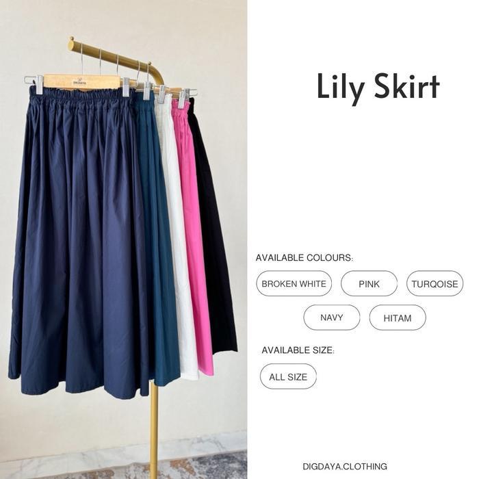 PROMO LILY SKIRT - ROK MIDI KATUN JEPANG - KOREAN STYLE PREMIUM FURING JUMBO