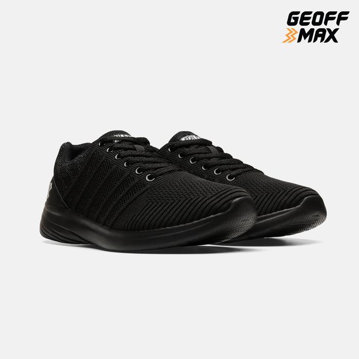 Geoff Max - At-693 All Black Sepatu Olahraga Hitam Pria Wanita Sport Shoes Sneakers Casual Kerja