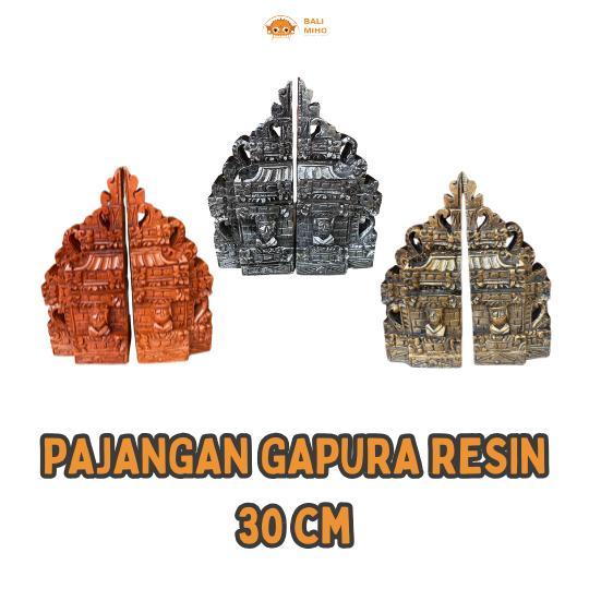 Pajangan Gapura Resin 30 cm - Patung Gapura - Pajangan Gerbang Bali - Pajangan Patung Pintu Bali -