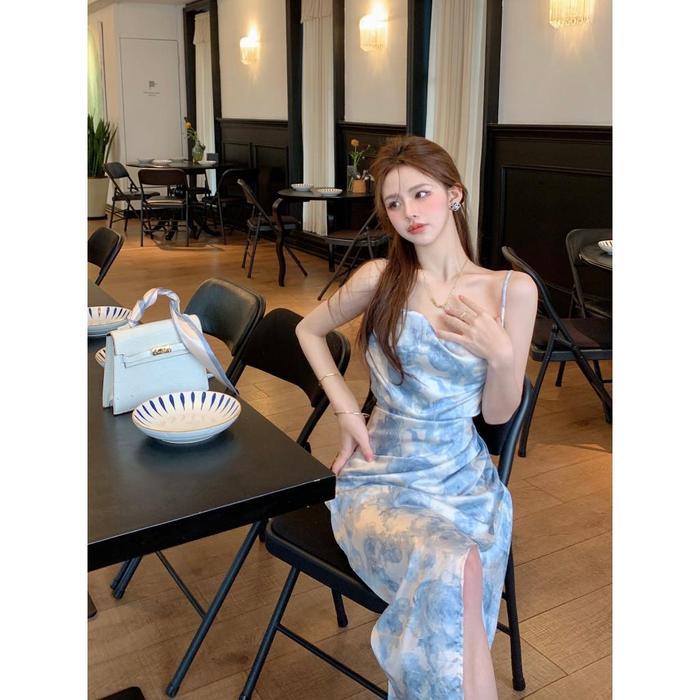 DresQuu- 452 Elegant White Long Sexy Summer Dress Big Size 4Xl Panjang Wanita Putih Dress Pantai