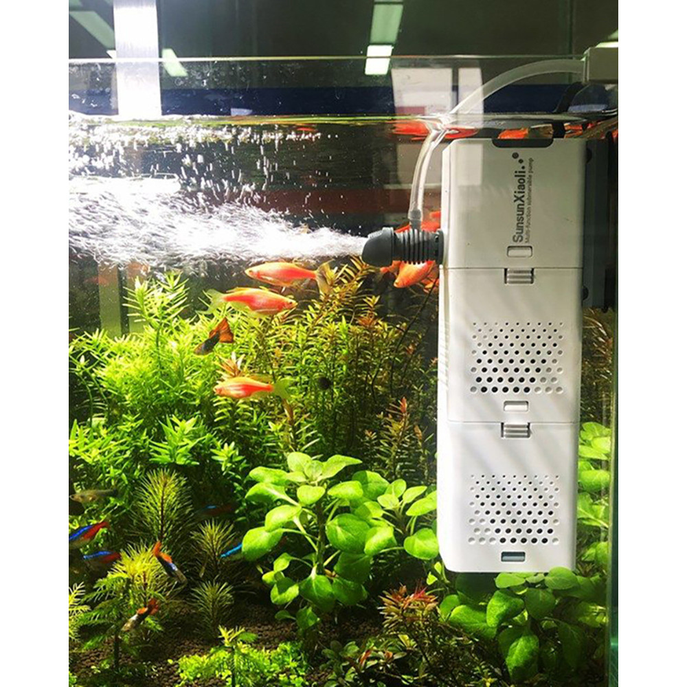 SUNSUN 3 in 1 Filter for Aquarium Fish Tank Filter Mini Fish Tank Filter Aquarium Oxygen Submersible