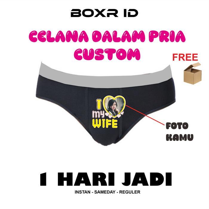 Celana Dalam Pria Custom Boxer Custom Foto Love My Wife
