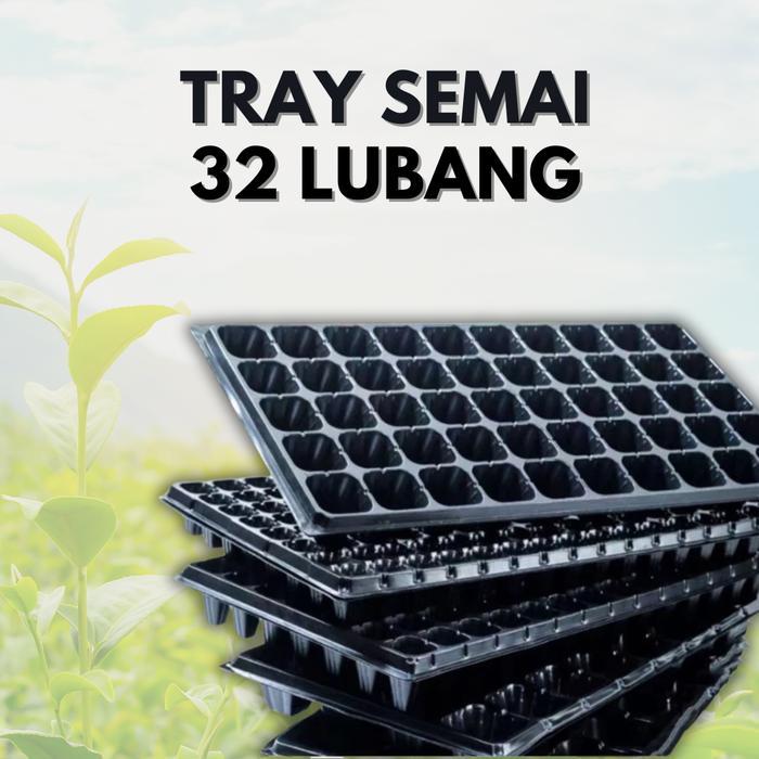 Tray Semai Hidroponik 32 Lubang - Pot Tray Kotak Pembibitan 32 Lubang - Kotak Semai - Pot Trai - Pot
