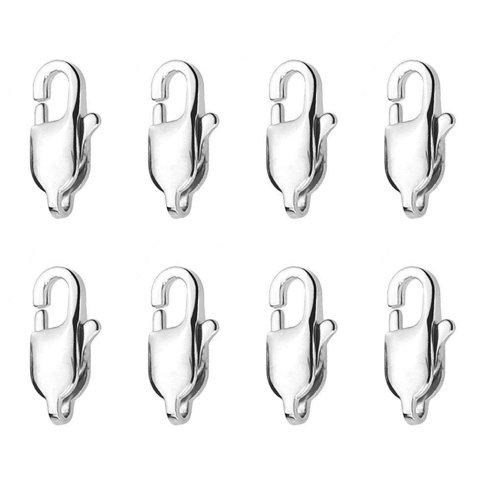 10pcs High Quality Polishing Stainless Steel Lobster Clasps Hooks End Clasps Connectors for Necklace