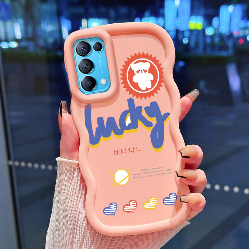 Casing Hp Untuk OPPO Reno 5 4G Reno 5 5G Reno 5K 5G Find X3 Lite Case Beruang Jahitan Doodle Kartun 
