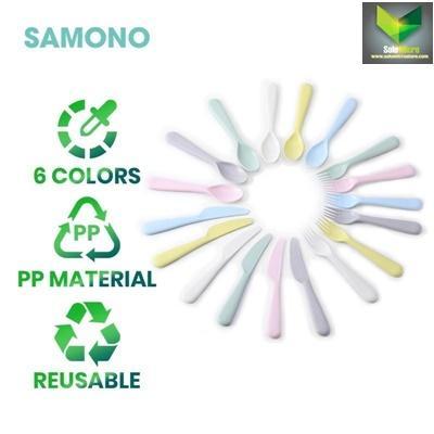 SAMONO Sendok Garpu SET Pisau Plastik SAMONO Sendok Garpu Pisau SET