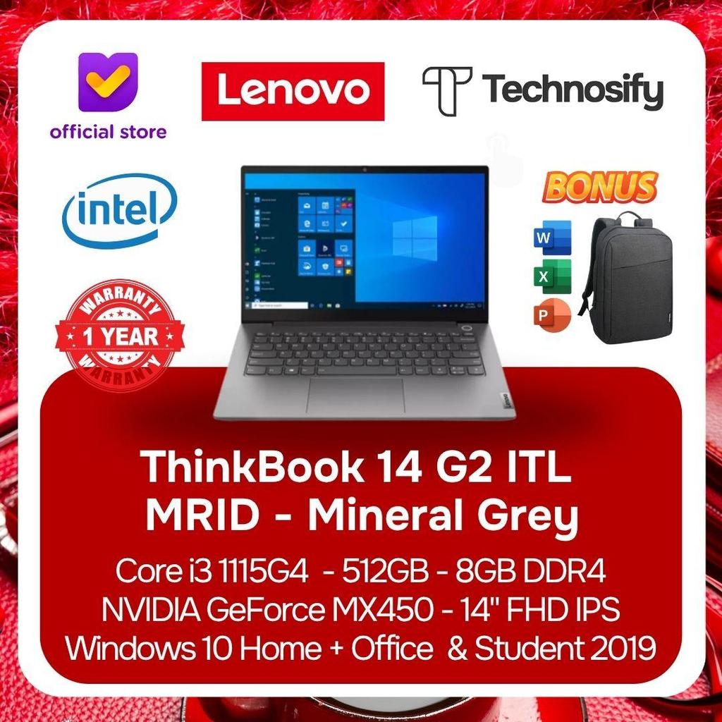 Notebook Lenovo ThinkBook 14 G2 ITL MRID Laptop i3-1115G4 512GB 8GB DDR4 NVIDIA GeForce MX450 14" FH