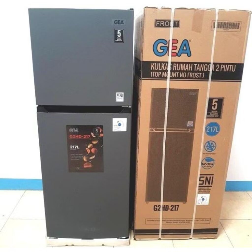 KULKAS GEA 2 PINTU G2HD 217 / G2HD217 TOP MOUNT FRIDGE FREEZER 217L