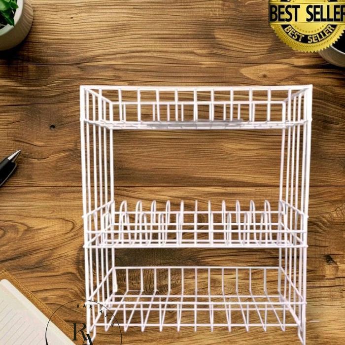 RAK PIRING KAWAT RPK 3'Tingkat/RAK PIRING ANTI KARAT/RAK PIRING RPK 3 SUSUN kawat Besi