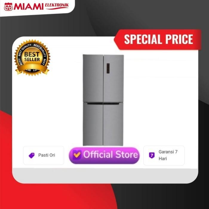 Kulkas Side By Side Gea G4D-404 / Kulkas Gea Inverter 4 Pintu Silver