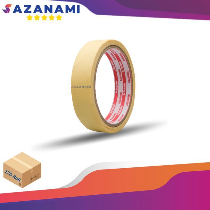 Promo 1 Box Masking Tape 1" Inch X 15M Sazanami Isolasi Lakban Kertas Murah