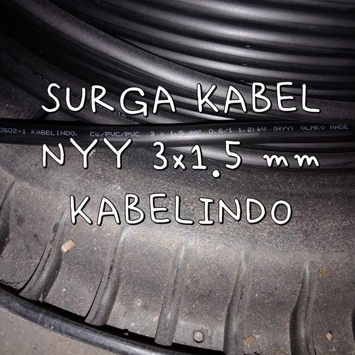 Nyy 3X1.5 Mm Kabelindo / Nyy 3 X 1.5 Mm / Kabel Tunggal/ Engkel/ Kawat #Gratisongkir