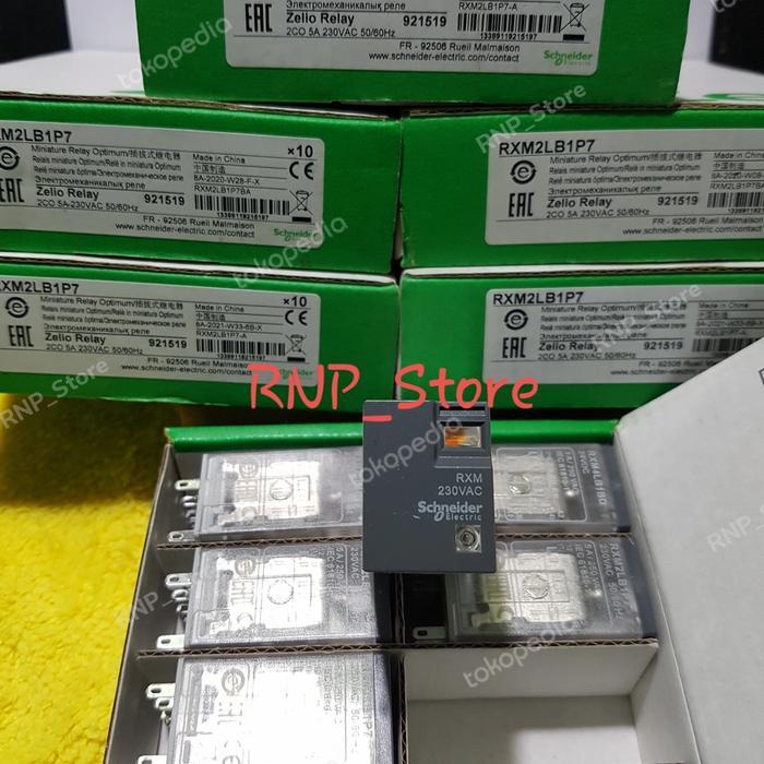 RELAY SCHNEIDER RXM2LB1P7 RXM 230VAC TANPA LAMPU PROMO