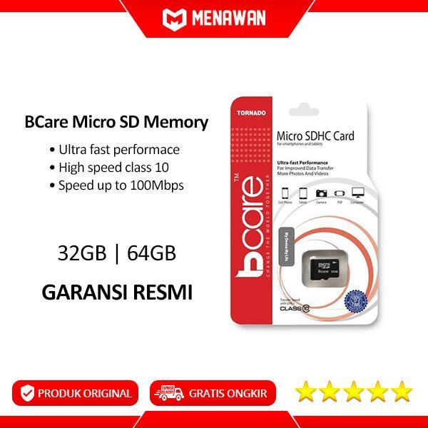 BCARE MICRO SD MEMORY CARD MICROSD 32GB/64GB ULTRA HIGH SPEED CLASS 10