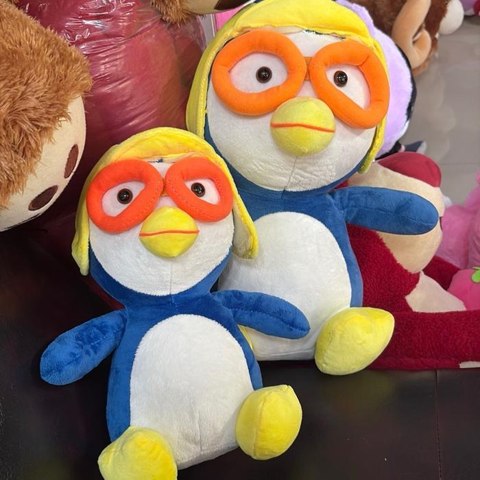 Terlaris Boneka Pororo Korea Cartoon Little Penguin Ukuran M,L Hadiah Dolls Toys Bahan Lembut