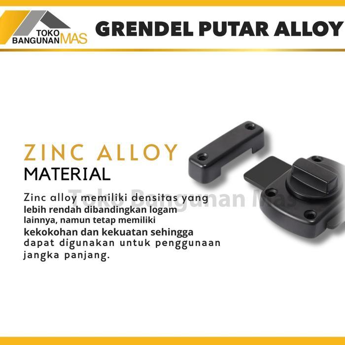 Premium Grendel Putar Soligen / Grendel Slot Pintu Jendela / Grendel Wc Putar Original