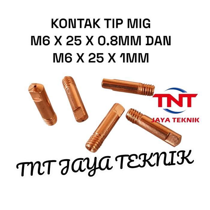 "New" CONTACT TIP M6 X 25 X 0.8MM / SPUYER LAS MIG M6X25X0.8MM / KONTAK TIP