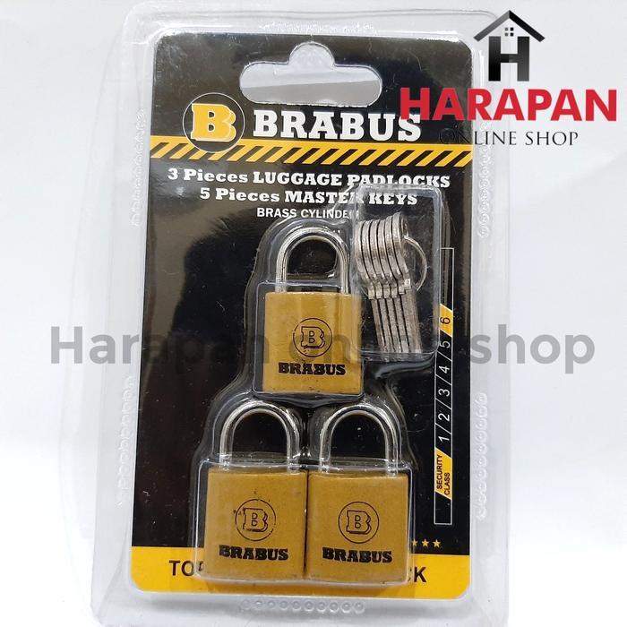 "New" gembok kecil - MASTER KEY- BRABUS - 3 gembok 1 kunci
