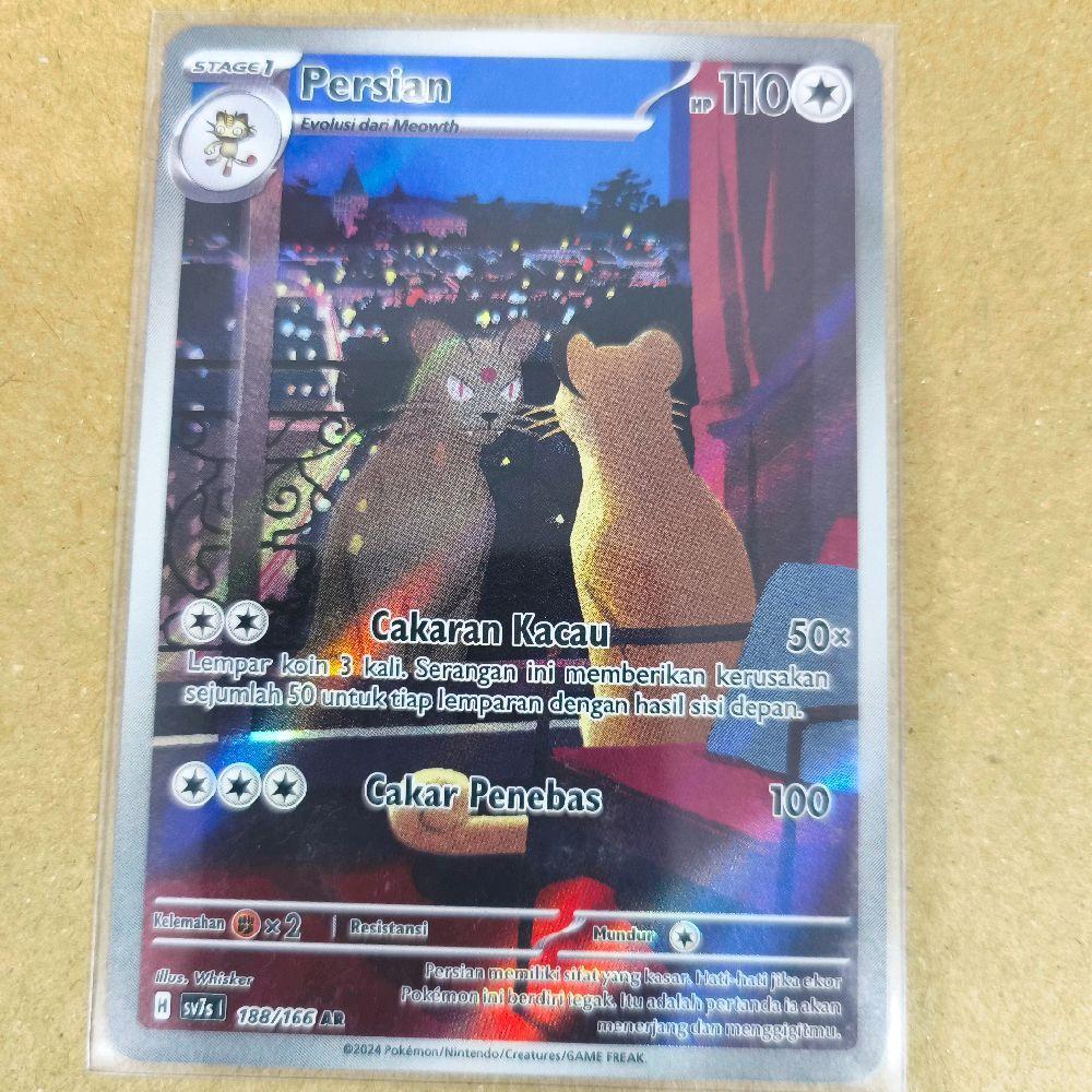 Persian AR #188 SV7s Pokemon TCG Indonesia Game Kartu Koleksi Trading Card Game
