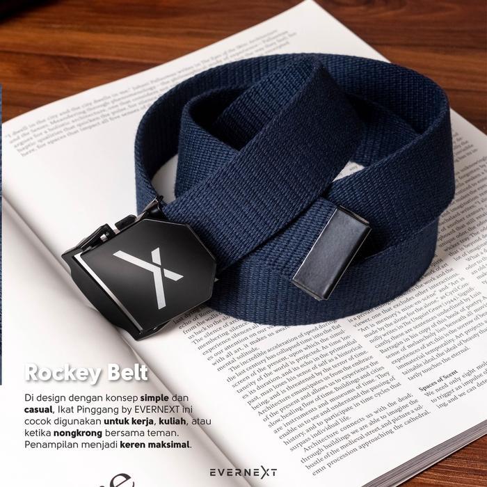 Sabuk Cowok Distro Ikat Pinggang Pria Military Belt Gesper Keren Premium Branded Evernext Rocky belt