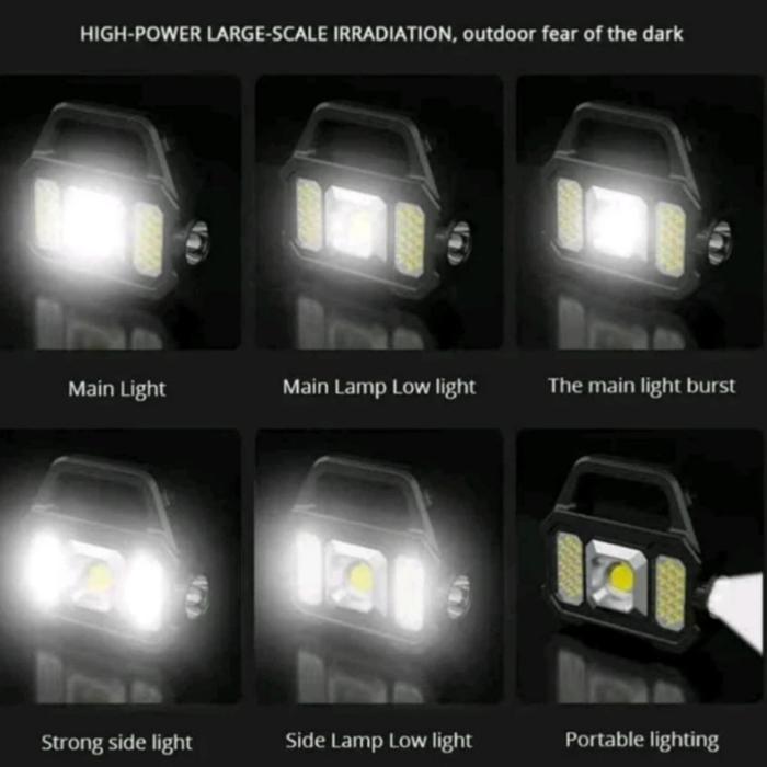 Premium Senter Lentera Solar Cas Lampu Darurat -Rechargeable Emergency Lantern Original