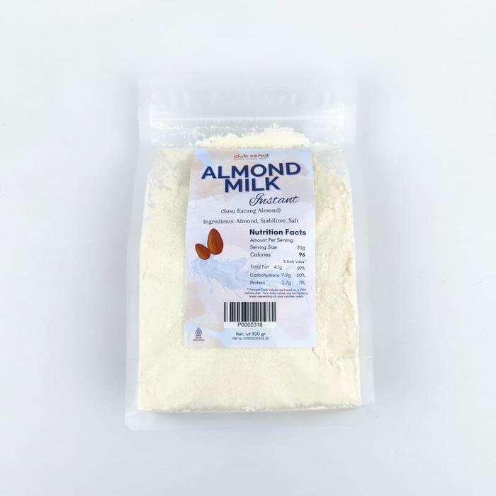 Almond Milk Instant 500gr Club Sehat Susu Almond Bubuk Vegan Dairy Free Hemat Besar