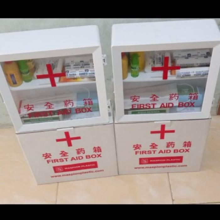 Kotak P3K Plus Isi / Kotak P3K Plus Isi Lengkap / Kotak Obat Plus Isi