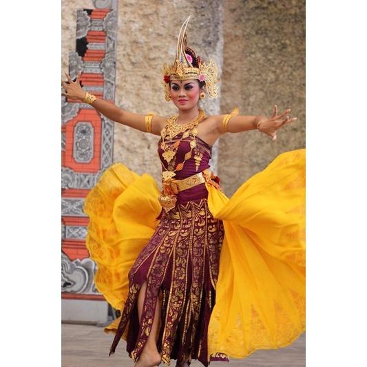 EKSLUSIF Pakaian Tari Cendrawasih Kostum Full Set Khas Bali