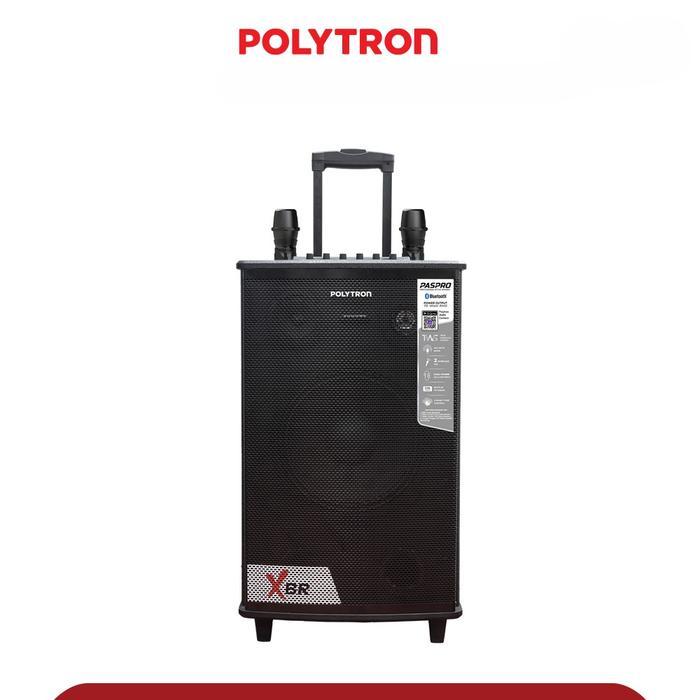 Speaker Karaoke Portable Rechargeable Polytron 10" PAS PRO 10F7, Bluetooth, USB, Radio FM, Free 2 Mi