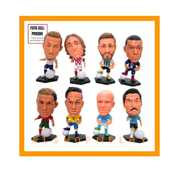 Figure Miniatur Pemain Sepakbola Football Player Kodoto Ronaldo Mbappe David Beckham Messi Sergio