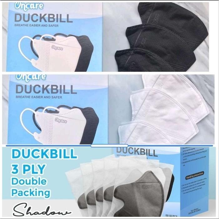 MASKER DUCKBILL 4PLY MOUSON EMBOSS MIX 3 WARNA ISI 50 LEMBAR PLASTIK