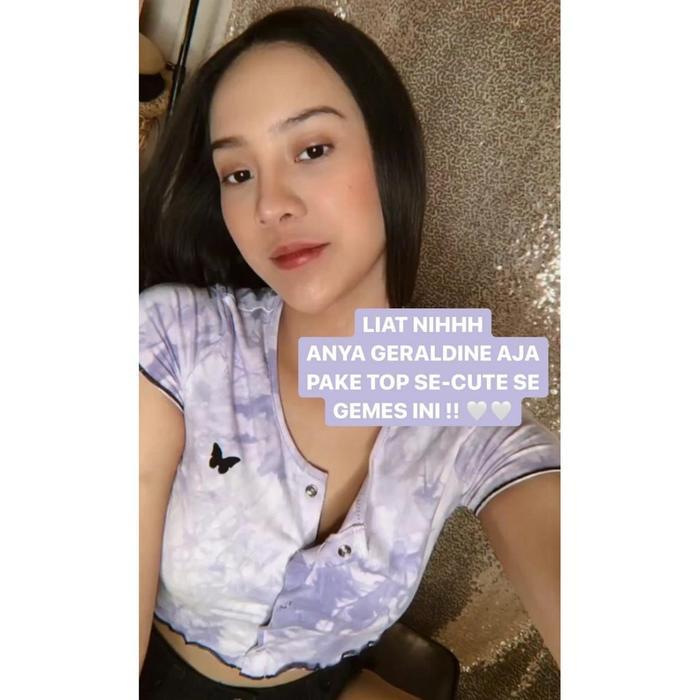 ANYA crop top tie dye woman premium / baju atasan wanita murah / blouse wanita / korean summer top /