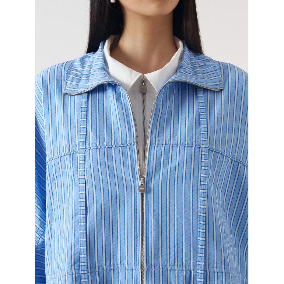 Nasl By Nagita Slavina Blue Stripe Bomber Jacket