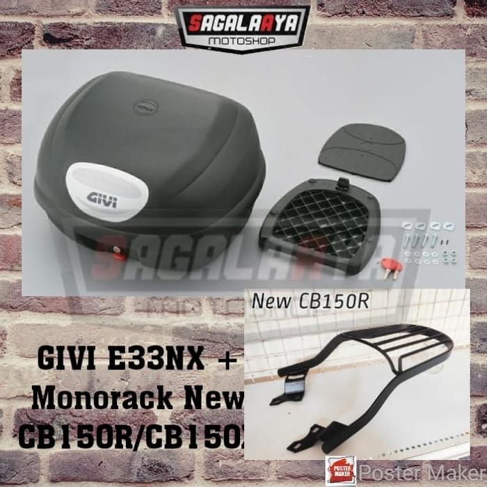 Paket Box Givi E33Nx Monorack New Cb150R Cb150X Gpsport Bracket