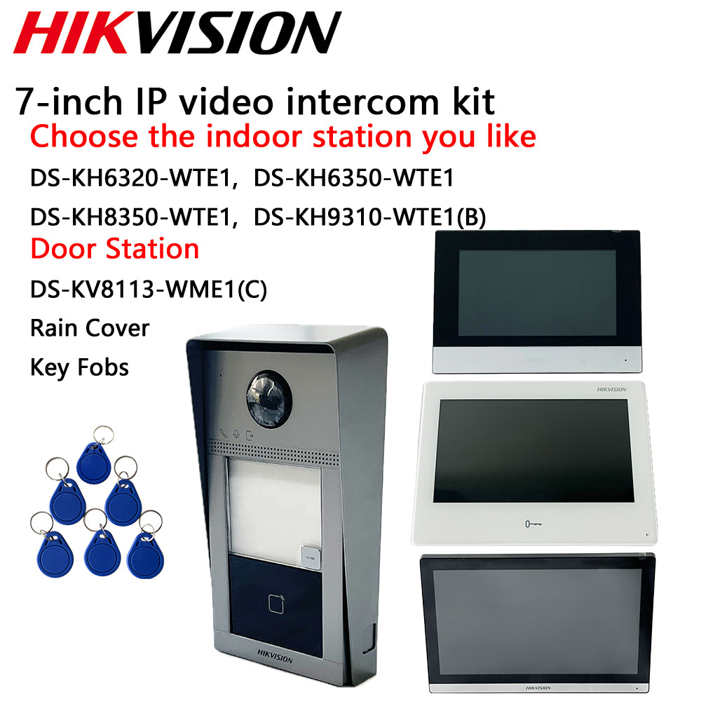 Hikvision 7-inch IP Video Intercom Kit DS-KH6320-WTE1 DS-KH6350-WTE1 DS-KH8350-WTE1