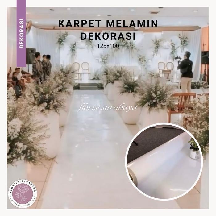 KARPET MELAMIN DEKORASI PELAMINAN 125x100/ KARPET JALAN PELAMINAN/ BACKDROP DEKORASI