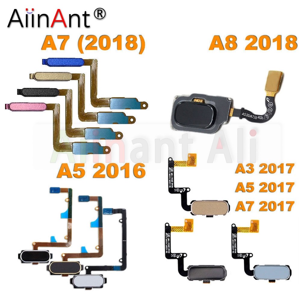 AiinAnt Back Home Button ID Key Fingerprint Sensor Flex Cable For Samsung Galaxy A3 A5 A7 A8 A510 A5