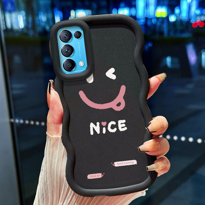 Casing Hp Untuk OPPO Reno 5 4G Reno 5 5G Reno 5K 5G Find X3 Lite Case Nakal wink Emoji Cesing Polos 