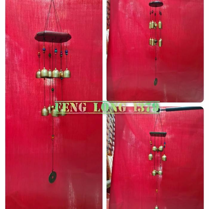 Feng Ling Lonceng Angin Genta Angin Wind Chime Fung Ling Seri koin