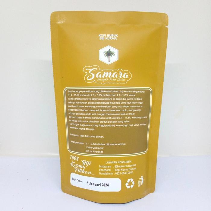 Kopi Biji Kurma Samara / Kopi Bubuk Biji Kurma Samara Original 125 Gr Gula Air Coffee #Gratisongkir