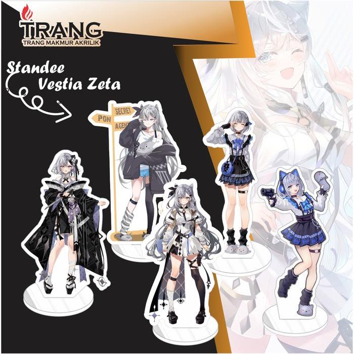 Standee Figure Akrilik Vestia Zeta Hololive / Standing Action figure Vestia Zeta Hololive Toy