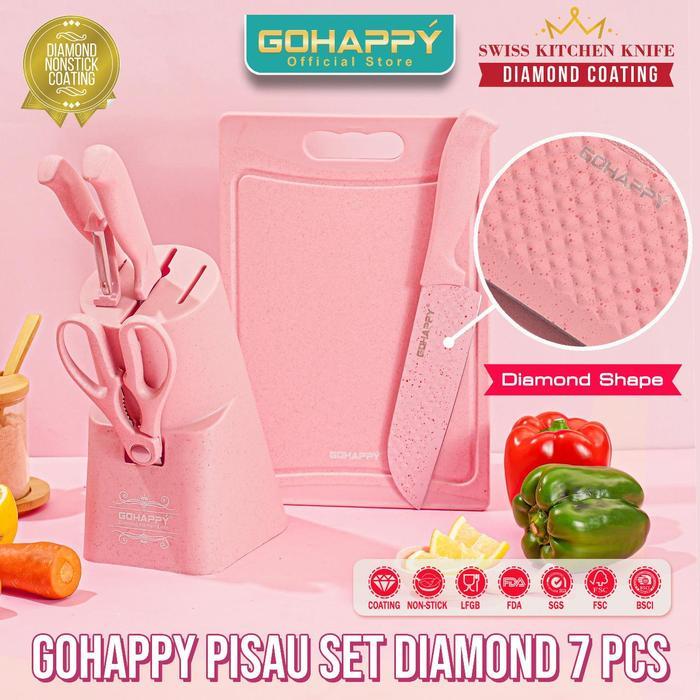 Gohappy Pisau Set Pastel Tajam Beautiful Color