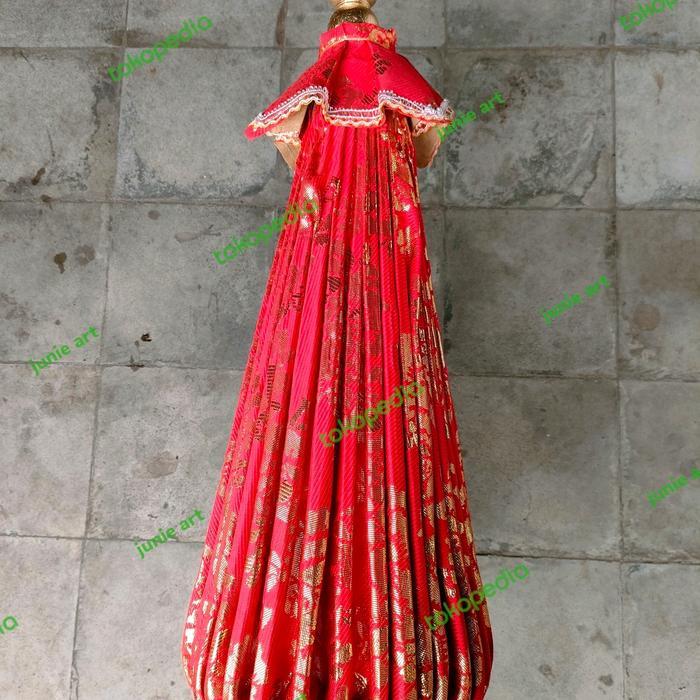 Terlaris Payung Keraton Songsong Agung Merah Motif Bunga Best Quality