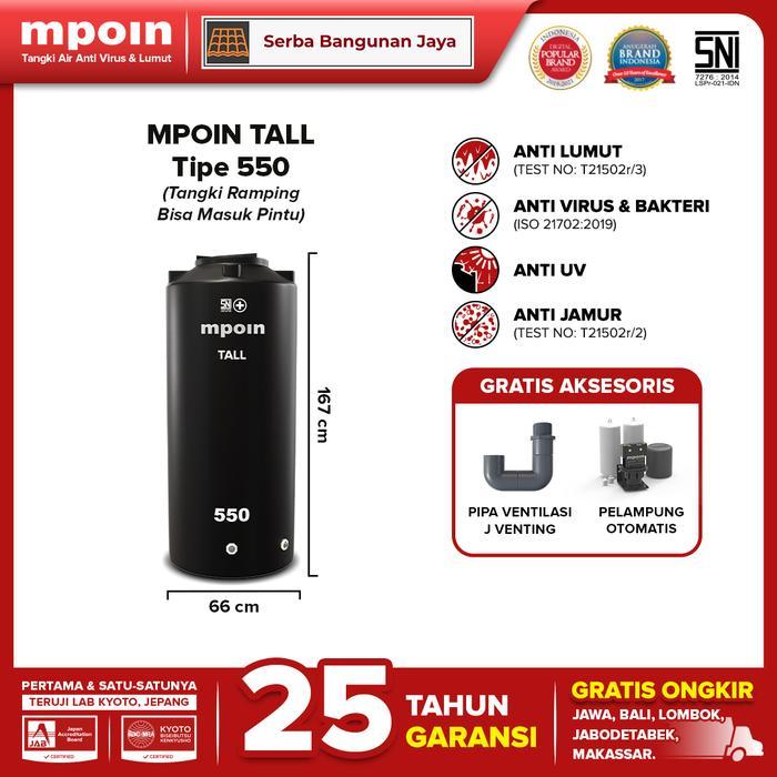 MPOIN TALL ( 550 Liter ) TANGKI TOREN AIR