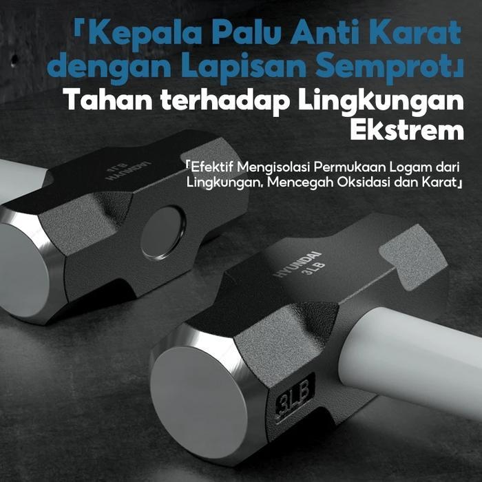 100% ORIHYUNDAI 2LB/3LB/4LB PALU SEGI DELAPAN PALU BESI TUGAS BERAT PALU BATU JUMBO PALU PERSEGI