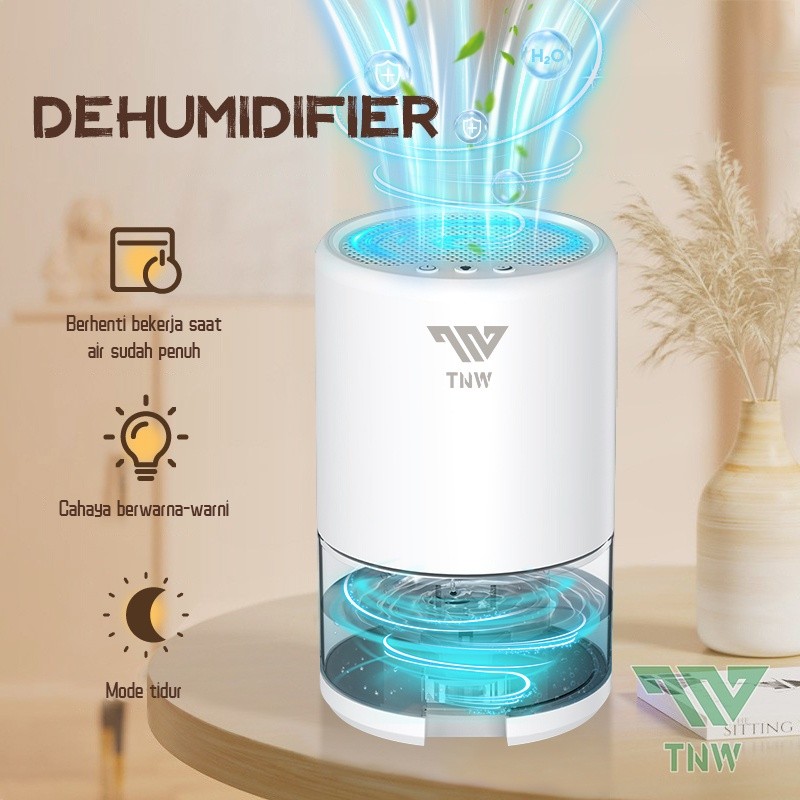 Tnw Hd10 Dehumidifier 1L Air Dryer 2 In 1 Air Purifier Portabel Dehumidifier Serap Air Penyerap